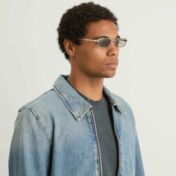 Prada PRB54S Sunglasses – Silver Rectangle Metal Brown Lenses |Model 1BC30P - Picture 10 of 11